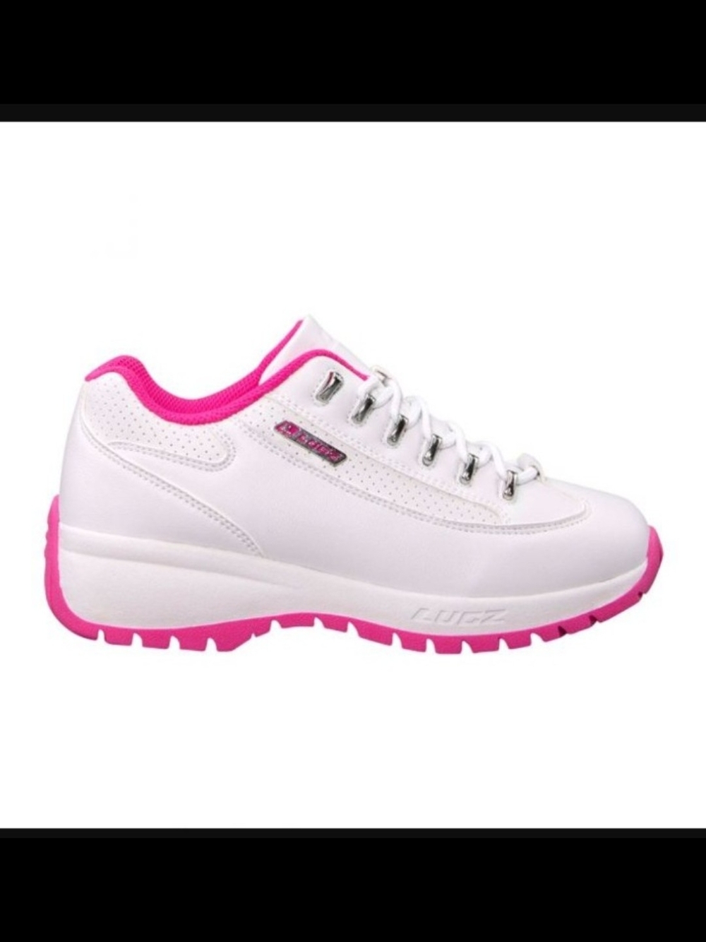 Lugz Express Sneakers White/Fuschia Womens' Sz 6.5